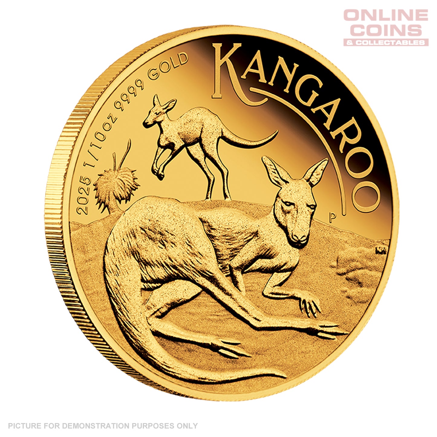 2025 Perth Mint Australian Kangaroo 1/10oz Gold Proof Coin