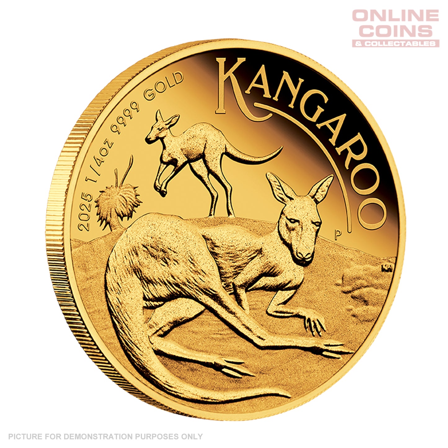 2025 Perth Mint Australian Kangaroo 1/4oz Gold Proof Coin