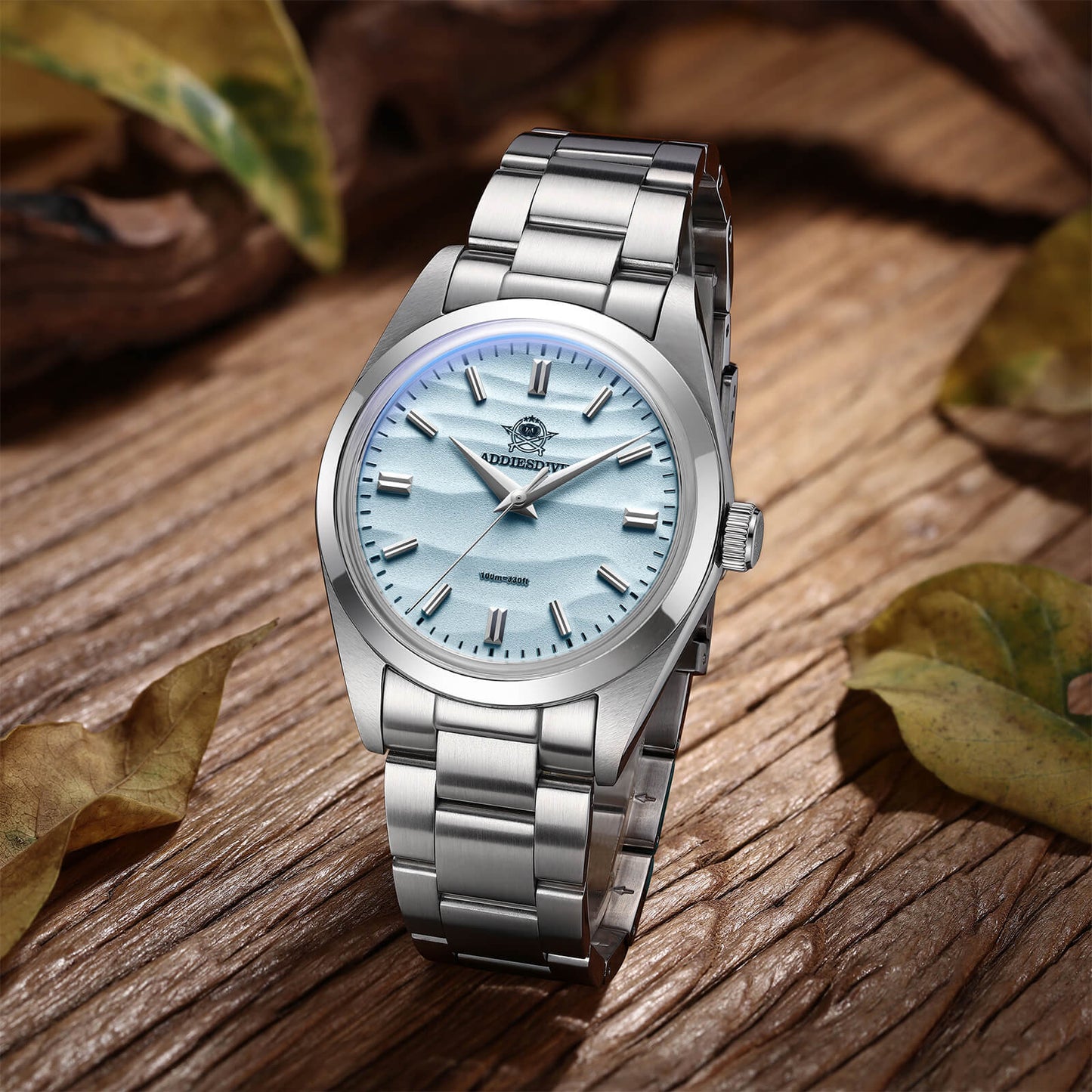 ADDIESDIVE AD2030 36mm Quartz Watch - Blue Dial