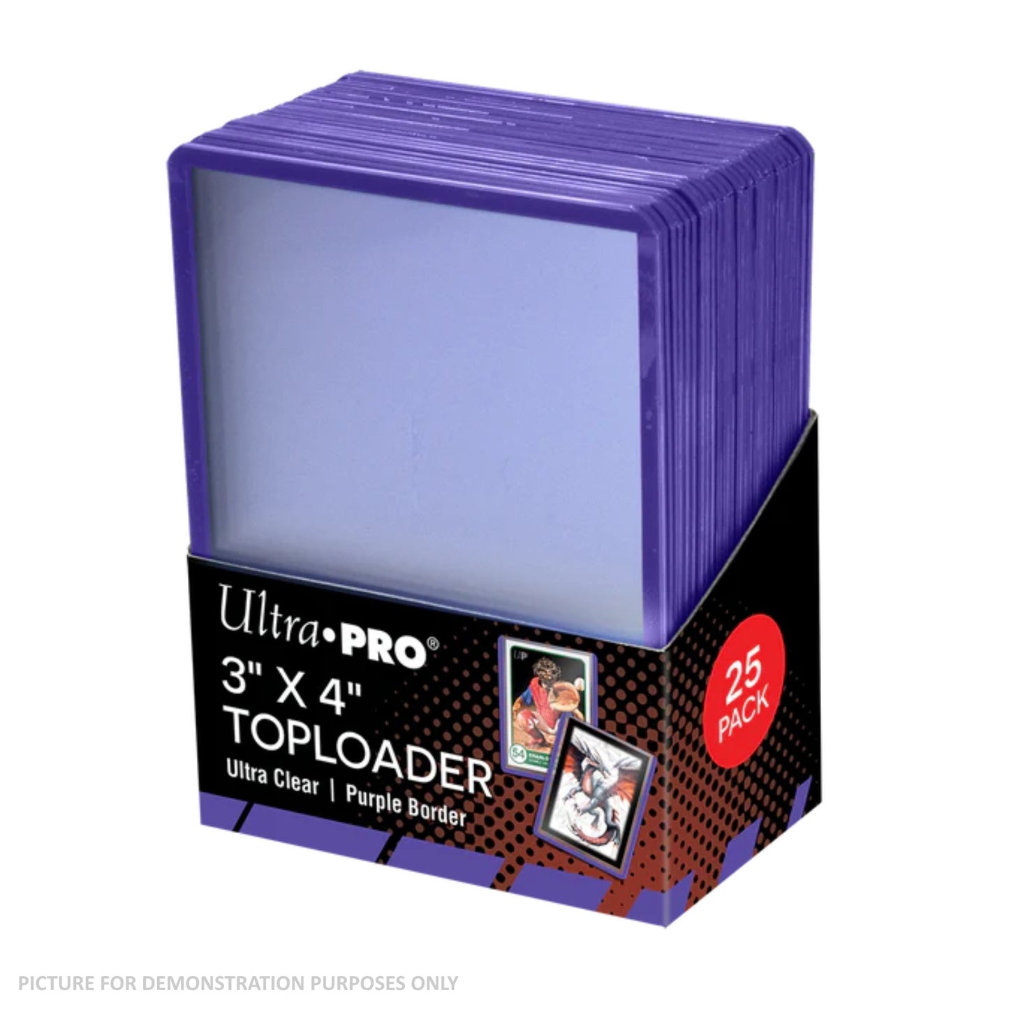 Ultra Pro PURPLE Border Toploaders 3" X 4" - PACK OF 25