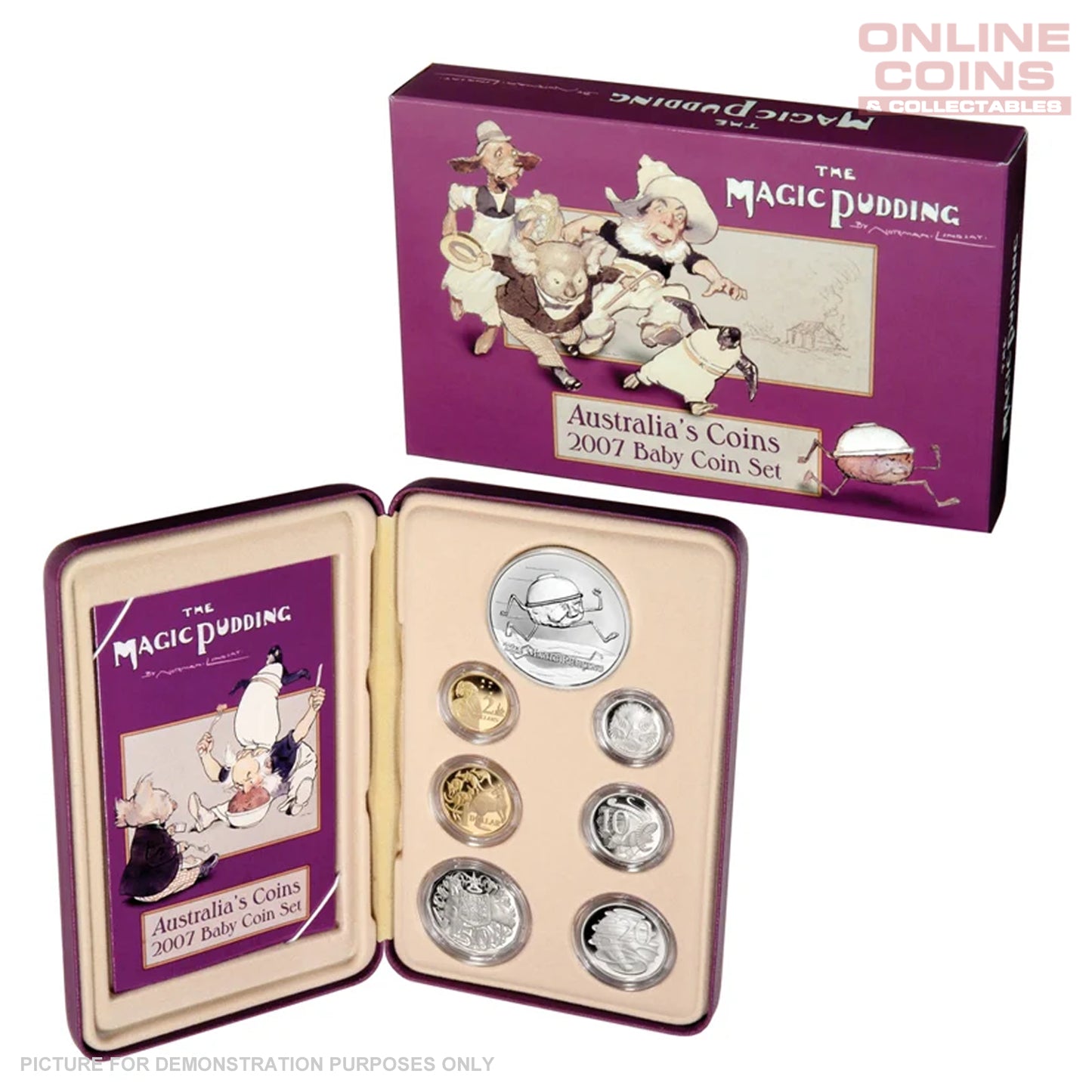 2007 Royal Australian Mint Baby PROOF Coin Set - Magic Pudding