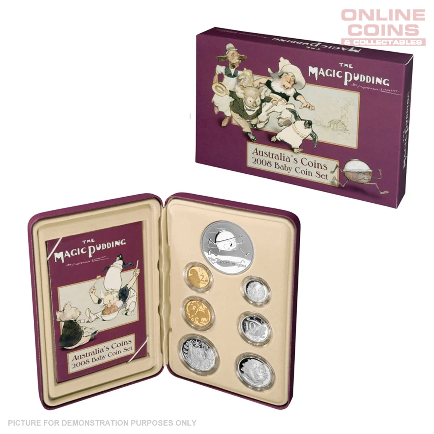 2008 Royal Australian Mint Baby PROOF Coin Set - Magic Pudding