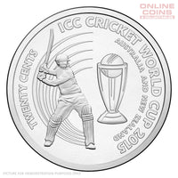 2015 20c Uncirculated Carded Coin - ICC Cricket World Cup