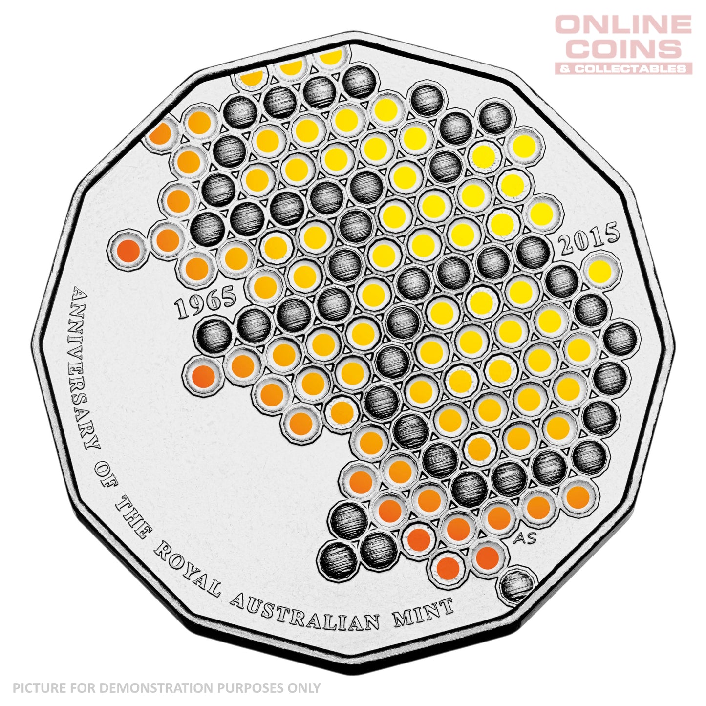 2015 50c Uncirculated Carded Coin - 50th Anniversary of the Royal Australian Mint