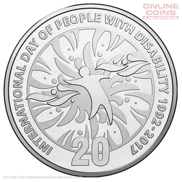 2017 20c International Day of People with Disability Uncirculated Coin In Card