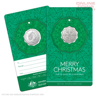 2019 50c CuNi Uncirculated Carded Coin - Christmas Green