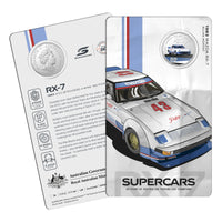 2020 50c CuNi Uncirculated Carded Coin - 60 Years of Supercar Champions Single Coins - Mazda RX7