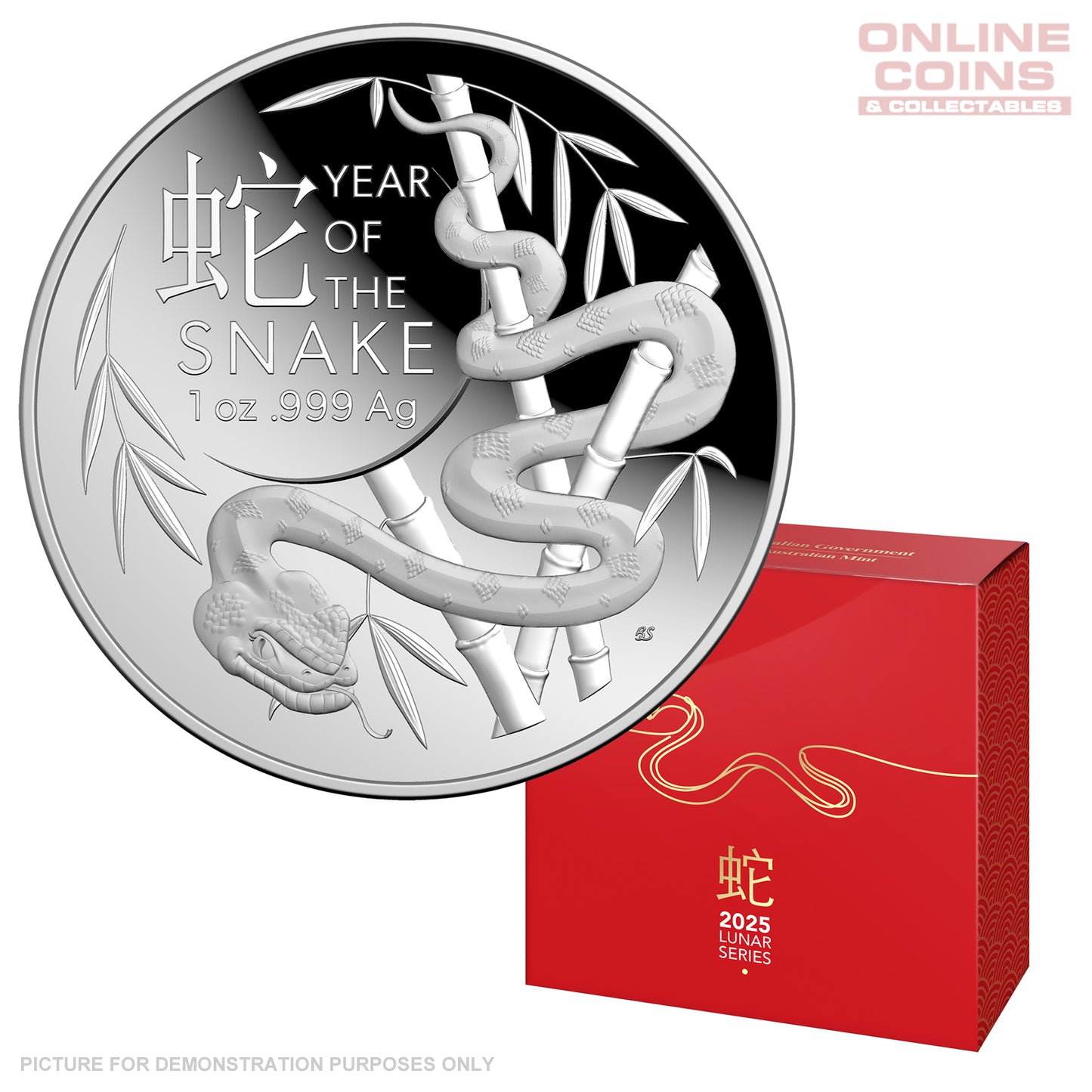 2025 RAM $5 Domed Silver Proof Coin - Year Of The Snake