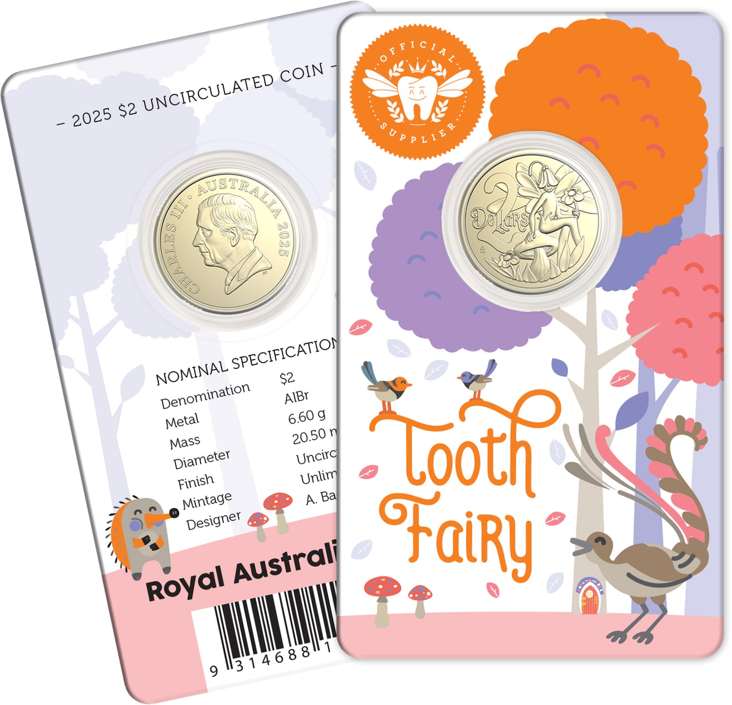 2025 RAM $2 Uncirculated Coin in Card - Tooth Fairy