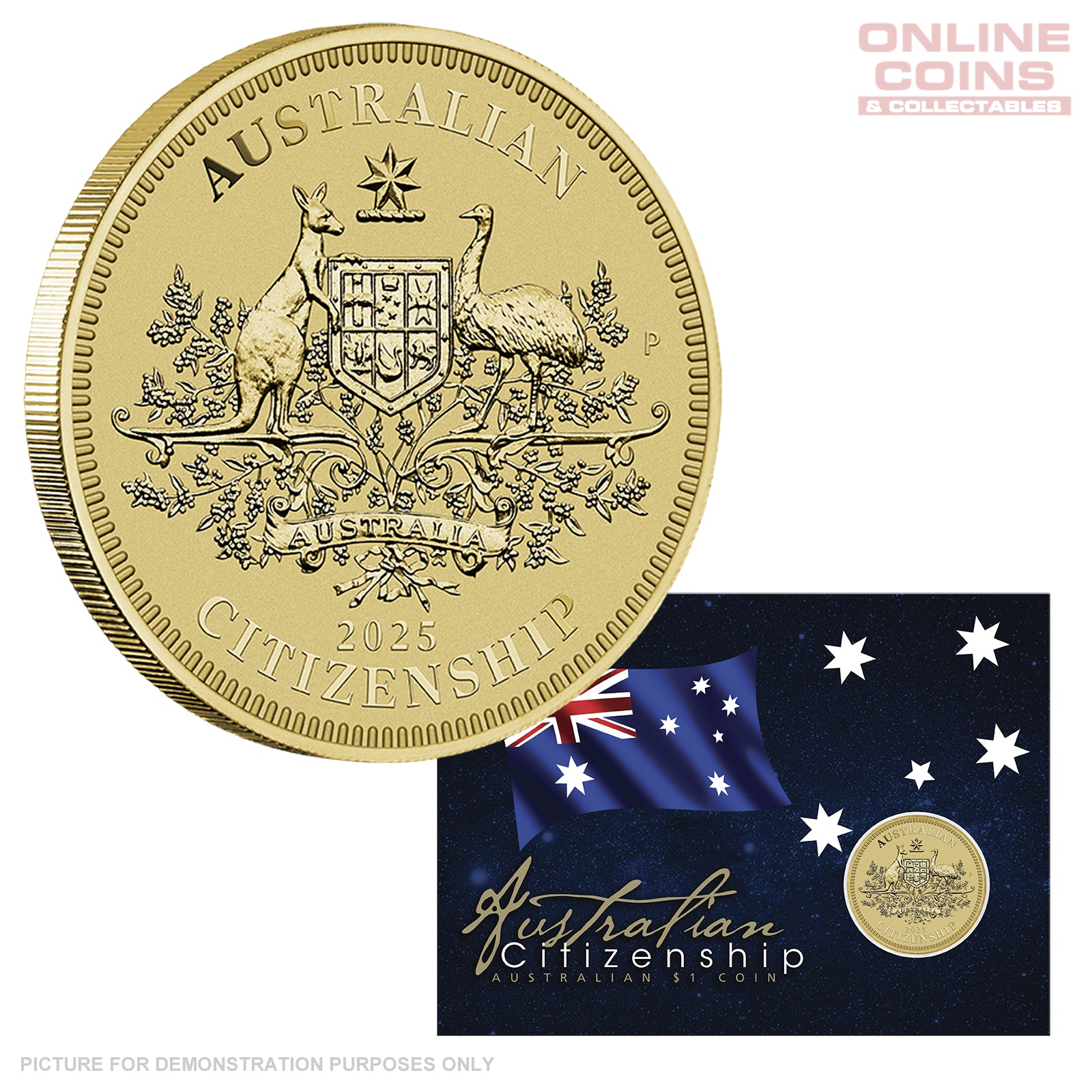 2025 Perth Mint Australian Citizenship - $1 Coin in Card