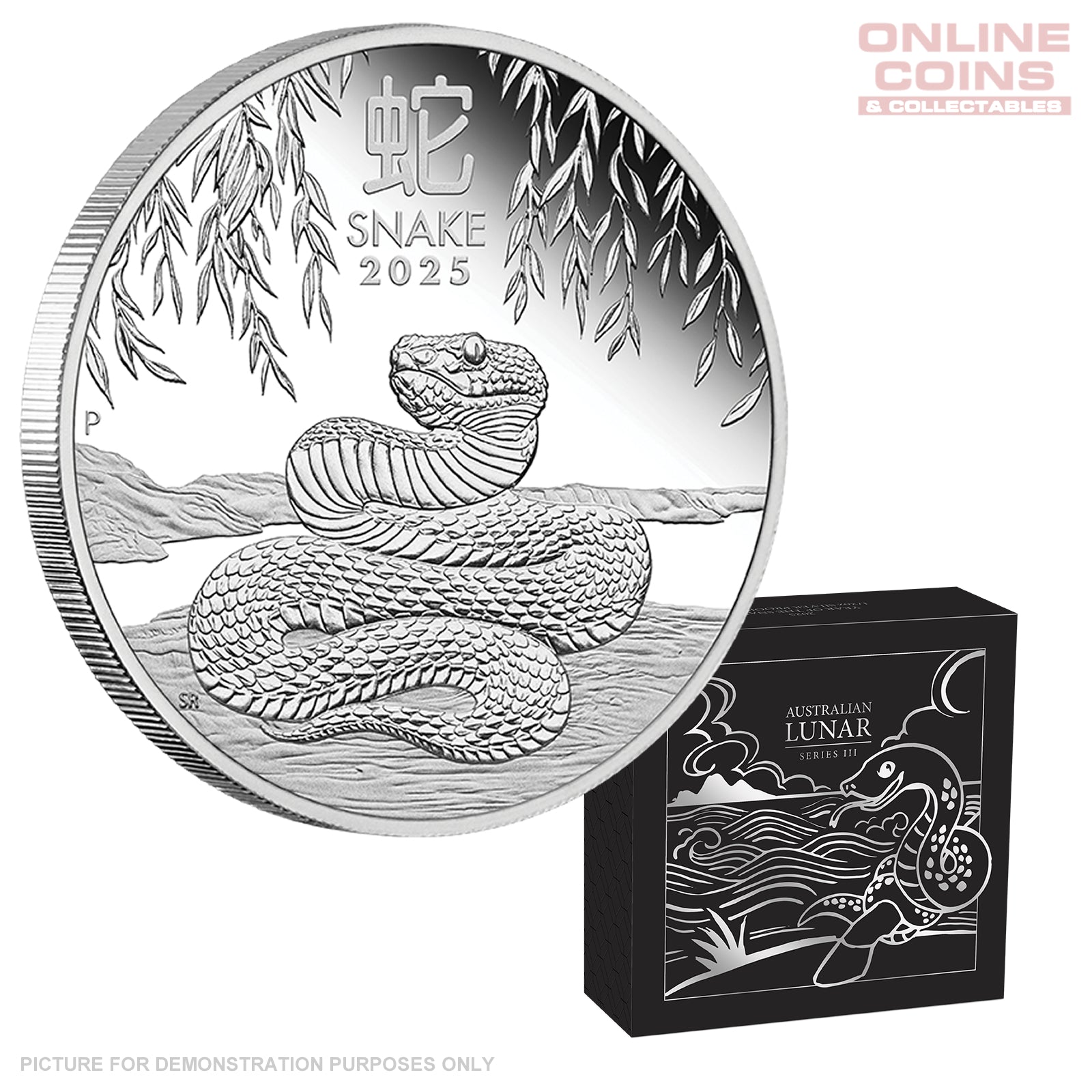 2025 Perth Mint 1/2oz Silver Proof Coin - Year of the Snake - Lunar Series III