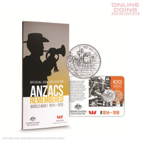 2015 Uncirculated 14 Coin Set Folder - Anzac Collection