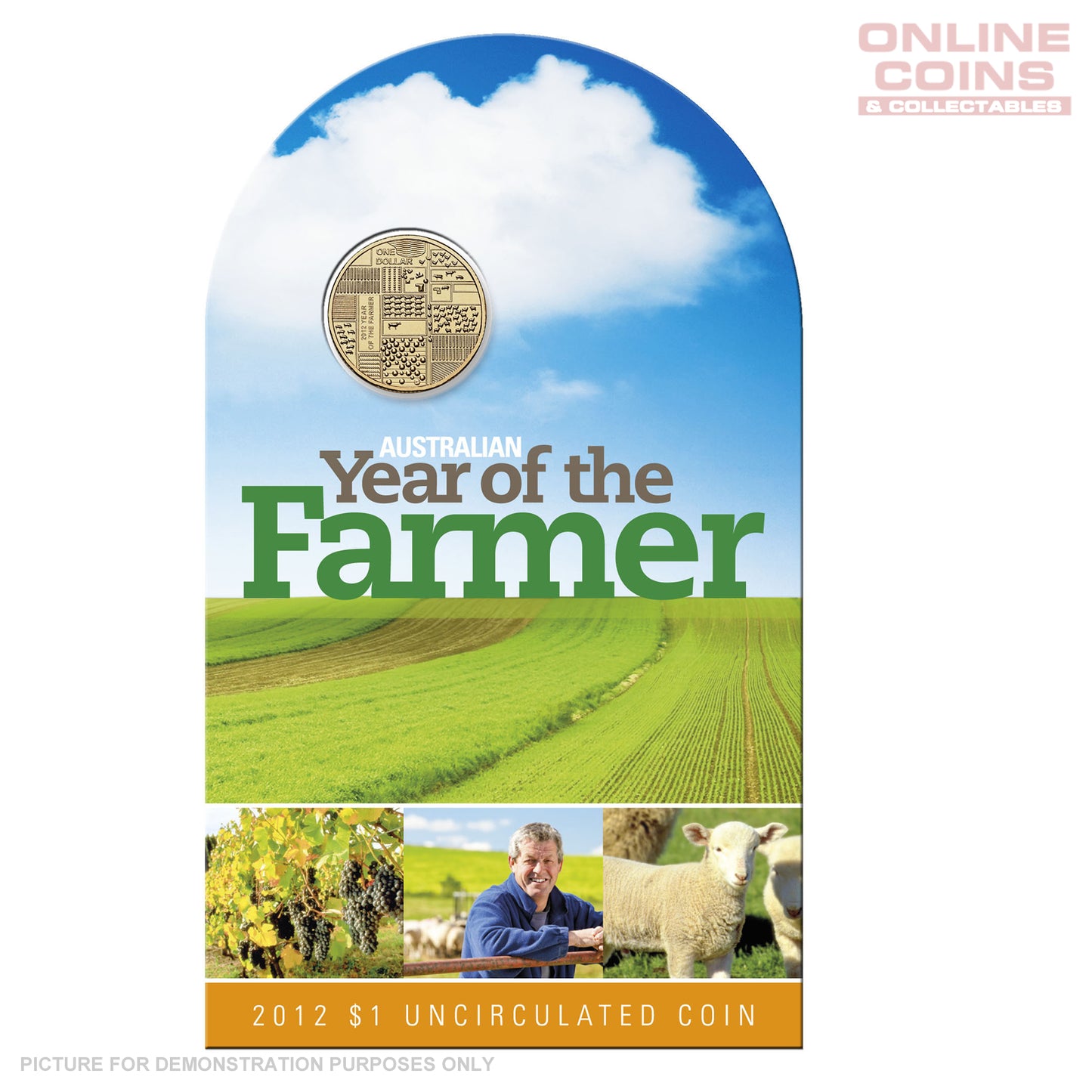 2012 Royal Australian Mint - Year of the Farmer - Uncirculated $1 Carded Coin