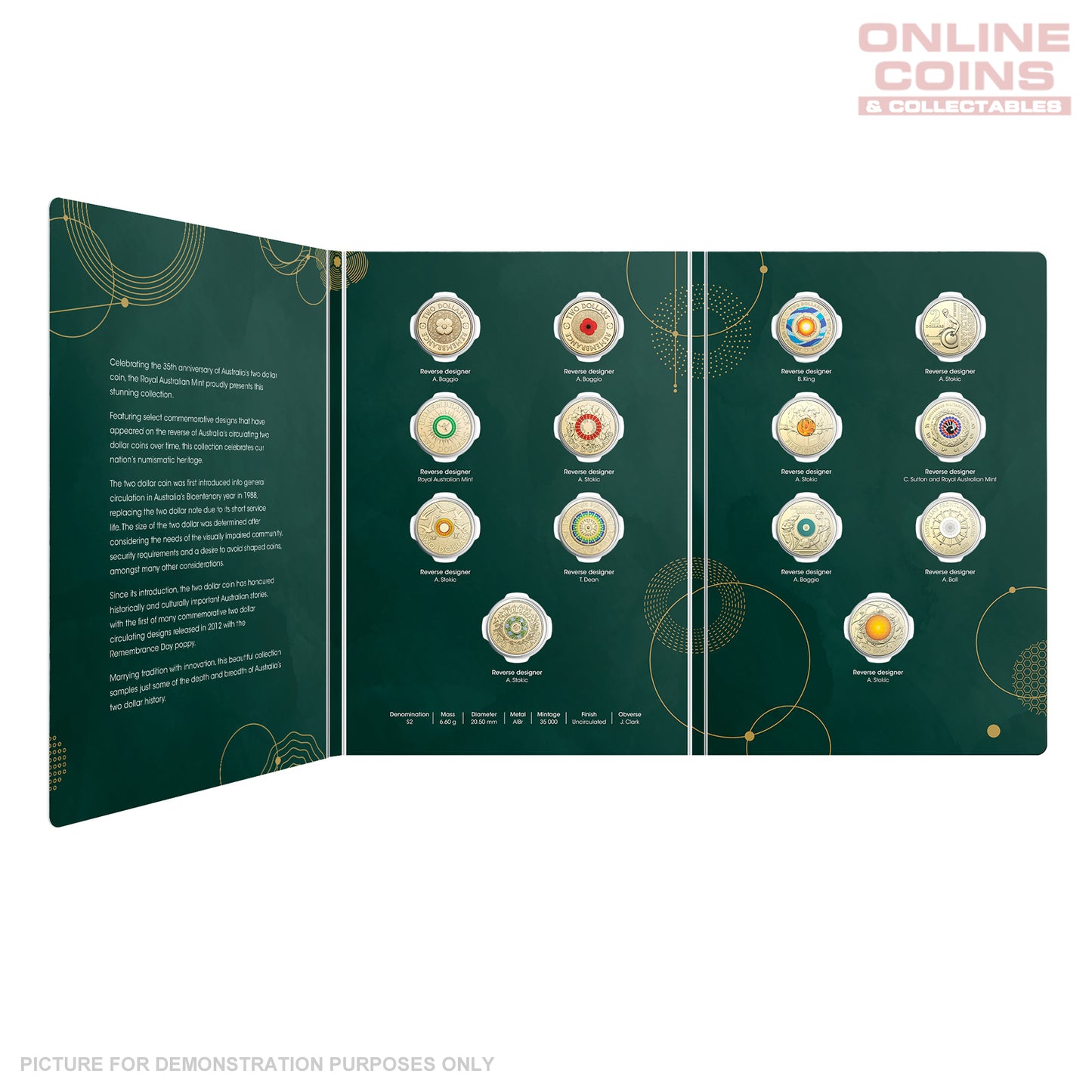 2023 Fourteen Coin Coloured Uncirculated Collection - 35th Anniversary of the Fourteen Two Dollar Coins