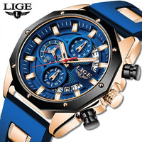 LIGE 8908 Silicone Strap Sport Watch - TEMU2U