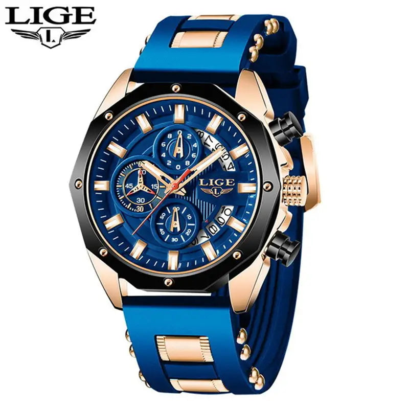 LIGE 8908 Silicone Strap Sport Watch - TEMU2U