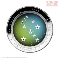 2013 Southern Sky Pavo Domed Shaped Coloured Silver Proof 1oz