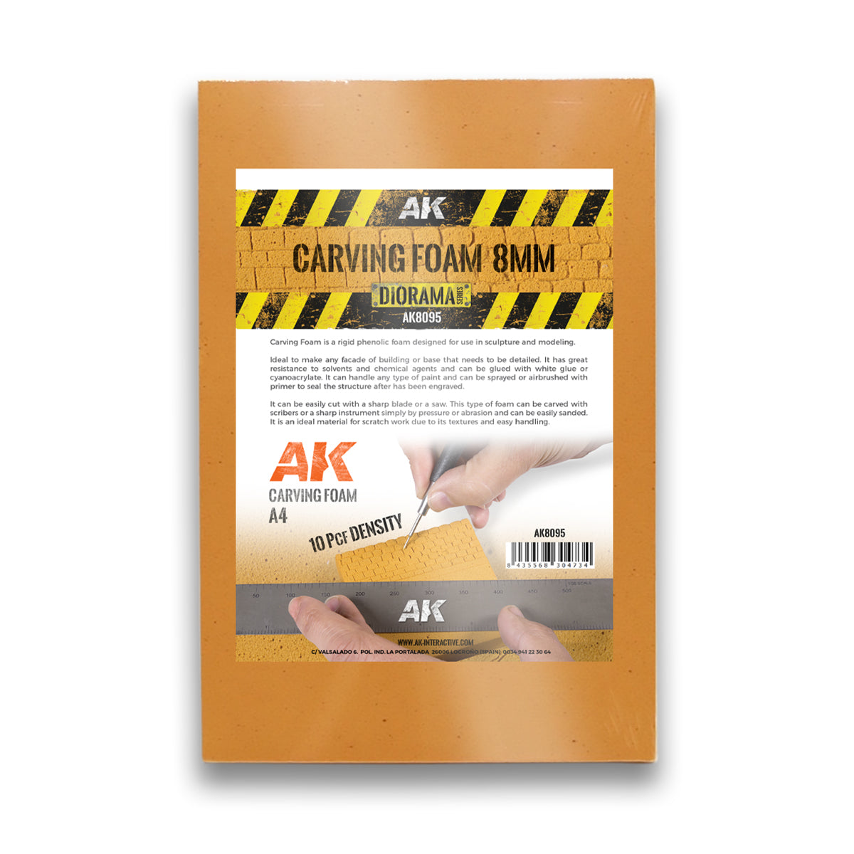 AK Interactive - Carving Foam 8mm A4 Size