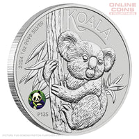 2024 Perth Mint Australian Koala 1oz Silver Coin with Coloured Panda Privy - Bejing International Coin Expo