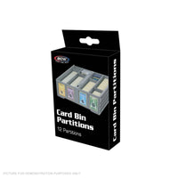 BCW Collectable Card Bin Partitions - Pack of 12 - GREY