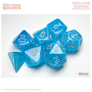 Chessex Luminary Sky/silver Polyhedral 7-Dice Set