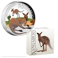 2025 Perth Mint Australian Kangaroo 1oz Silver Proof Coloured High Relief Coin