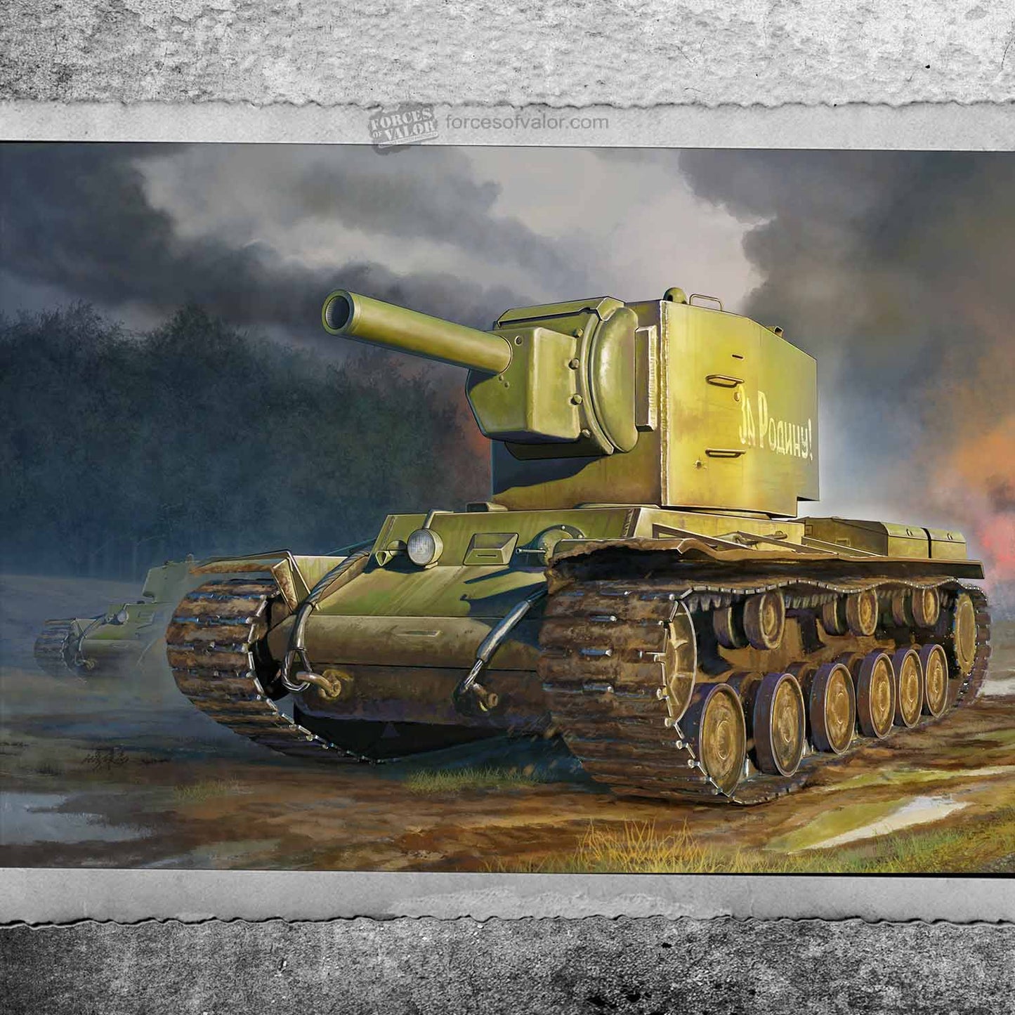 Forces of Valor Model Kit - 1:72 Russian Heavy tank KV-2 - Ukraine, Summer, 1941