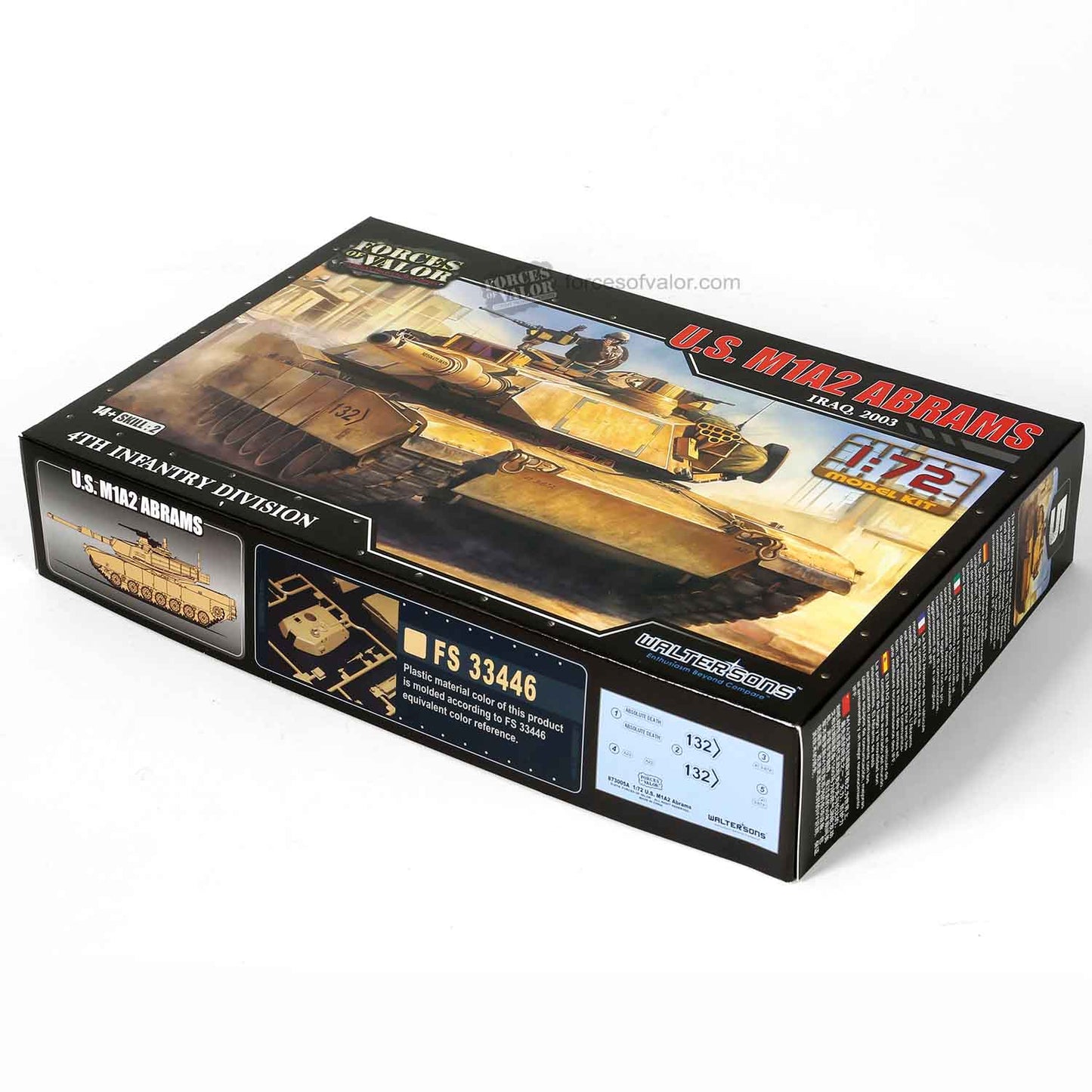 Forces of Valor Model Kit - 1:72 U.S. M1A2 Abrams Tank - IRAQ, 2003