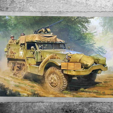 Forces of Valor Model Kit - 1:72 U.S. M3A1 Half-track - Normandy, 1944