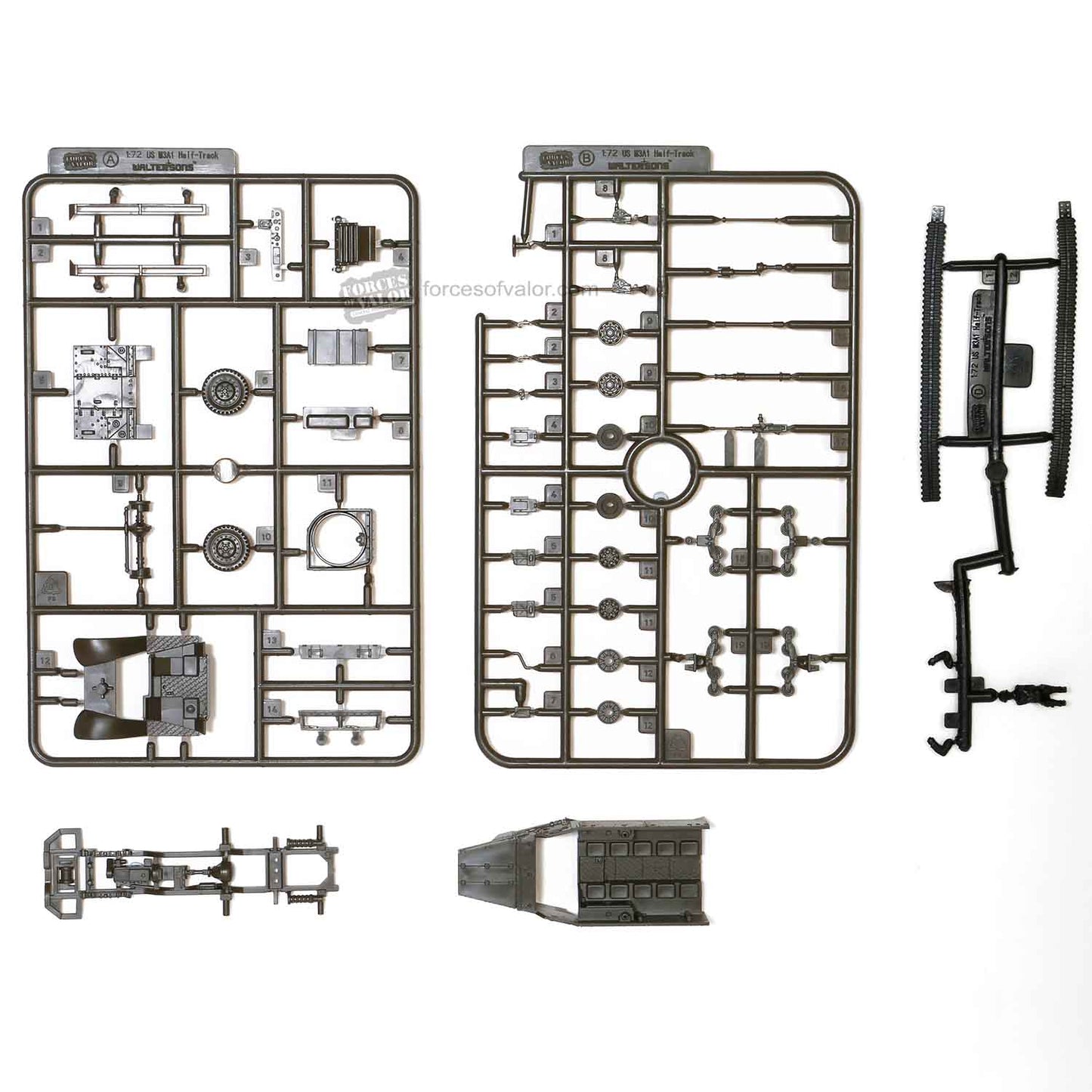 Forces of Valor Model Kit - 1:72 U.S. M3A1 Half-track - Normandy, 1944