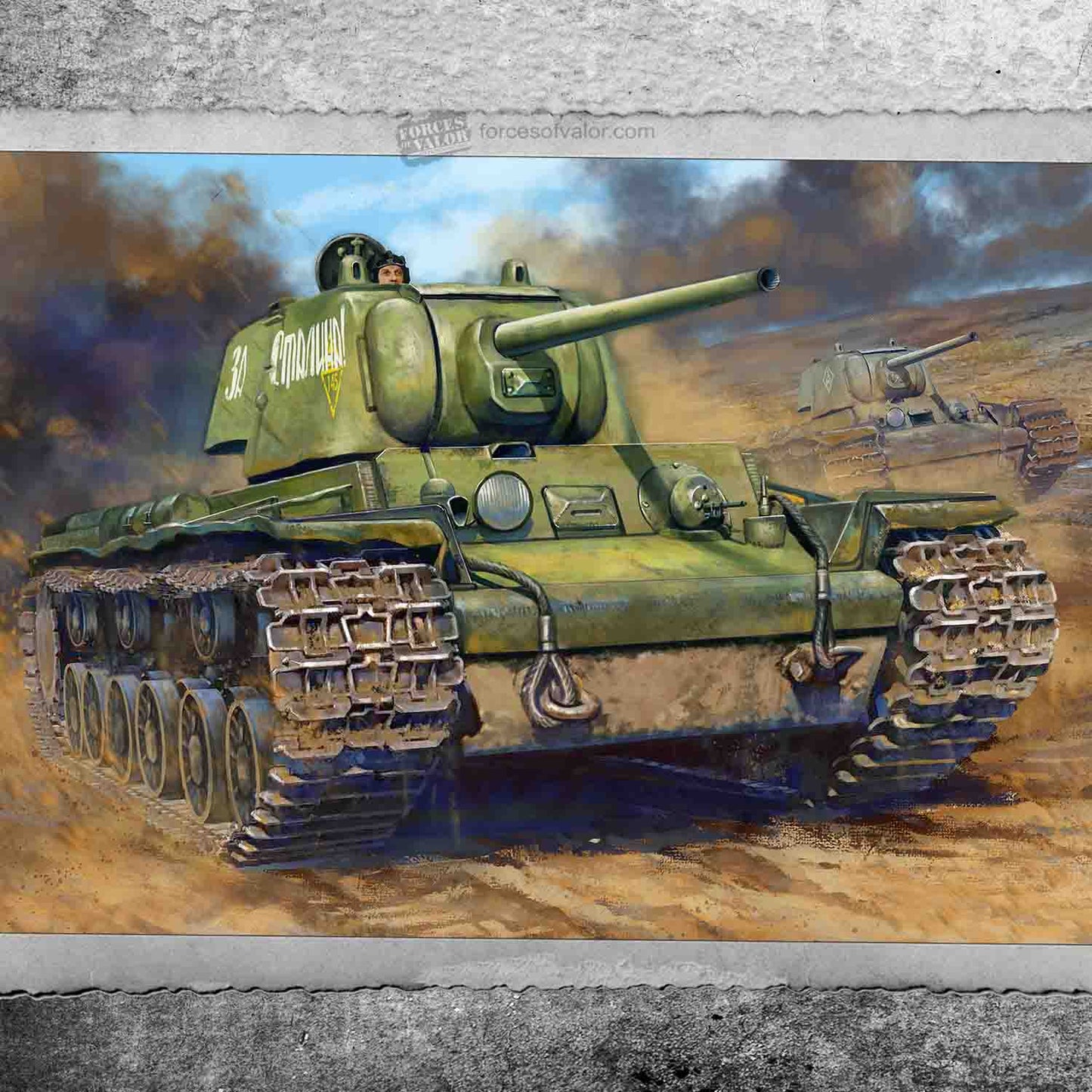 Forces of Valor Model Kit - 1:72 Russian Heavy Tank KV-1 Tank, Model 1941 (Reinforced welded turret)