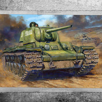 Forces of Valor Model Kit - 1:72 Russian Heavy Tank KV-1 Tank, Model 1941 (Reinforced welded turret)