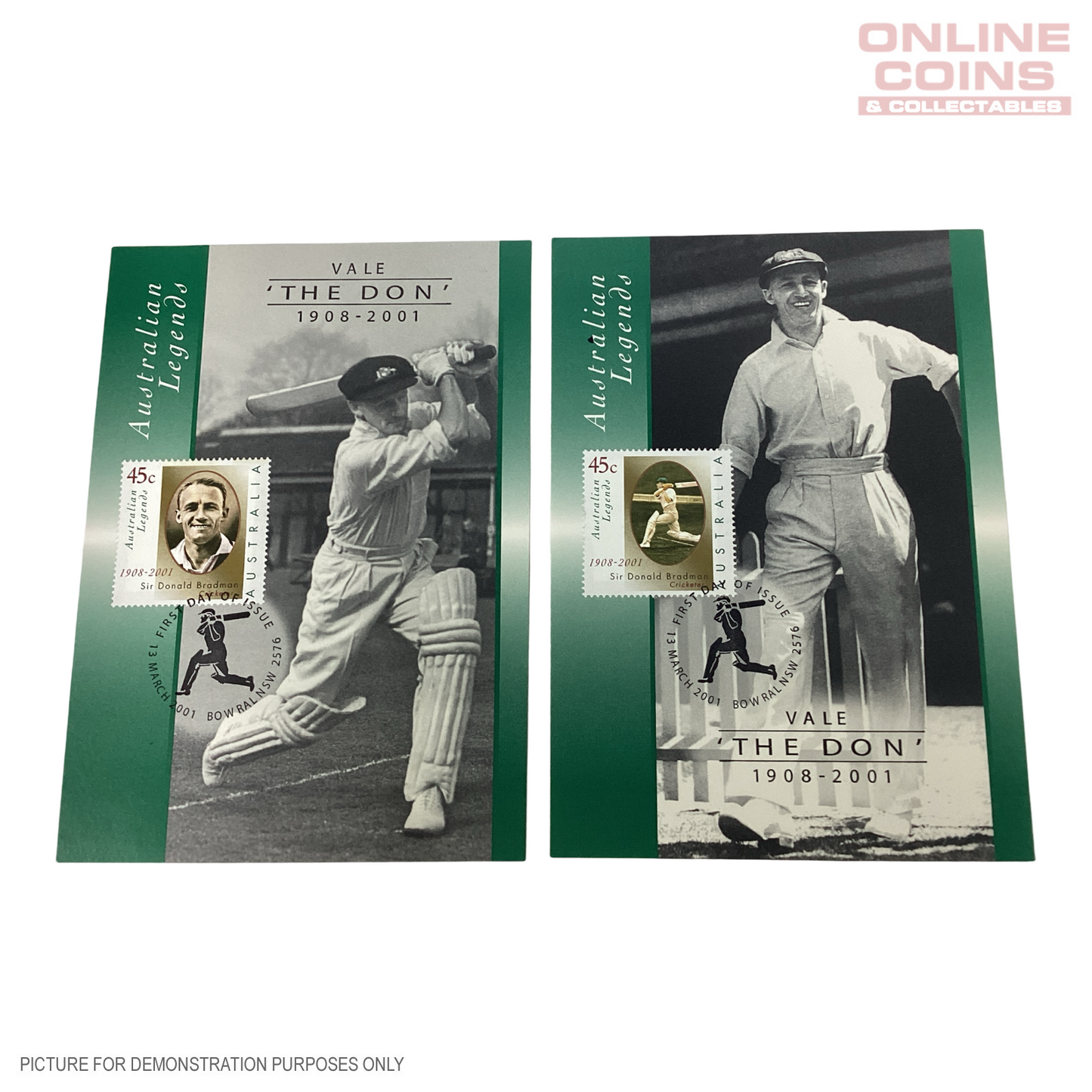 Donald Bradman Stamp And Coin Bundle