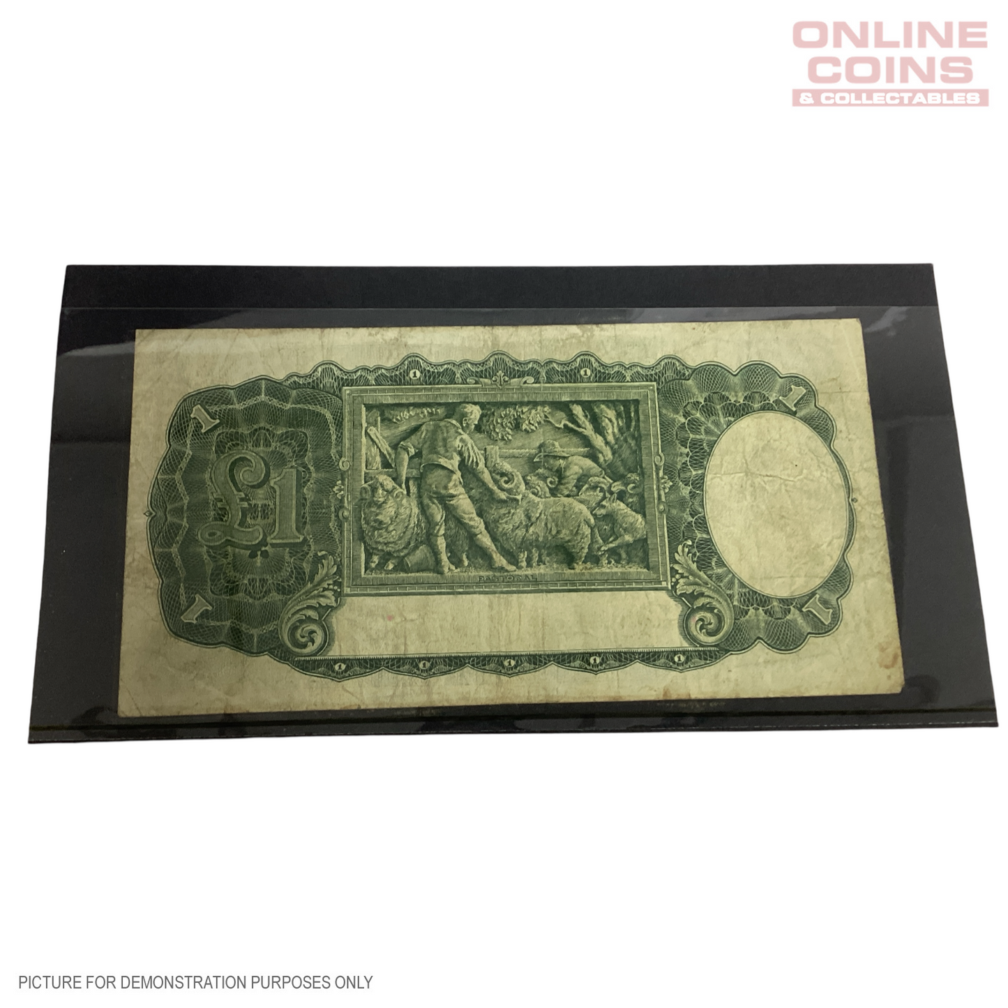 1942 HT Armitage/ SG McFarlane Dark Green Mid-range Prefix (Fine Condition) One Pound Note