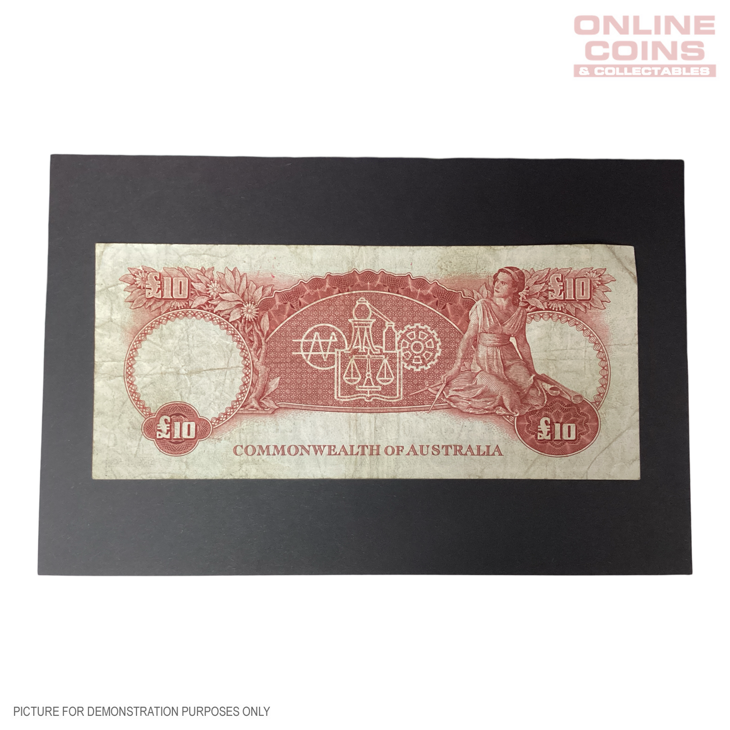 1954 HC Coombs/Roland Wilson Mid-Range Prefix Commonwealth Bank Ten Pound (Fine Condition) Note