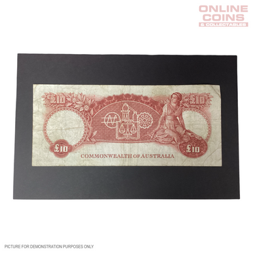 1954 HC Coombs/Roland Wilson Mid-Range Prefix Commonwealth Bank Ten Pound (Fine Condition) Note