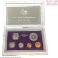 1977 Royal Australian Mint Six Coin PROOF Year Set - Queen Elizabeth II Silver Jubilee