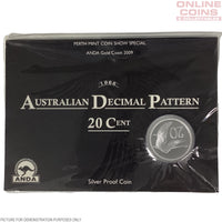 2009 Perth Mint - ANDA Gold Coast Coin Show Special - Australian Decimal Pattern Silver Proof 20c Coin