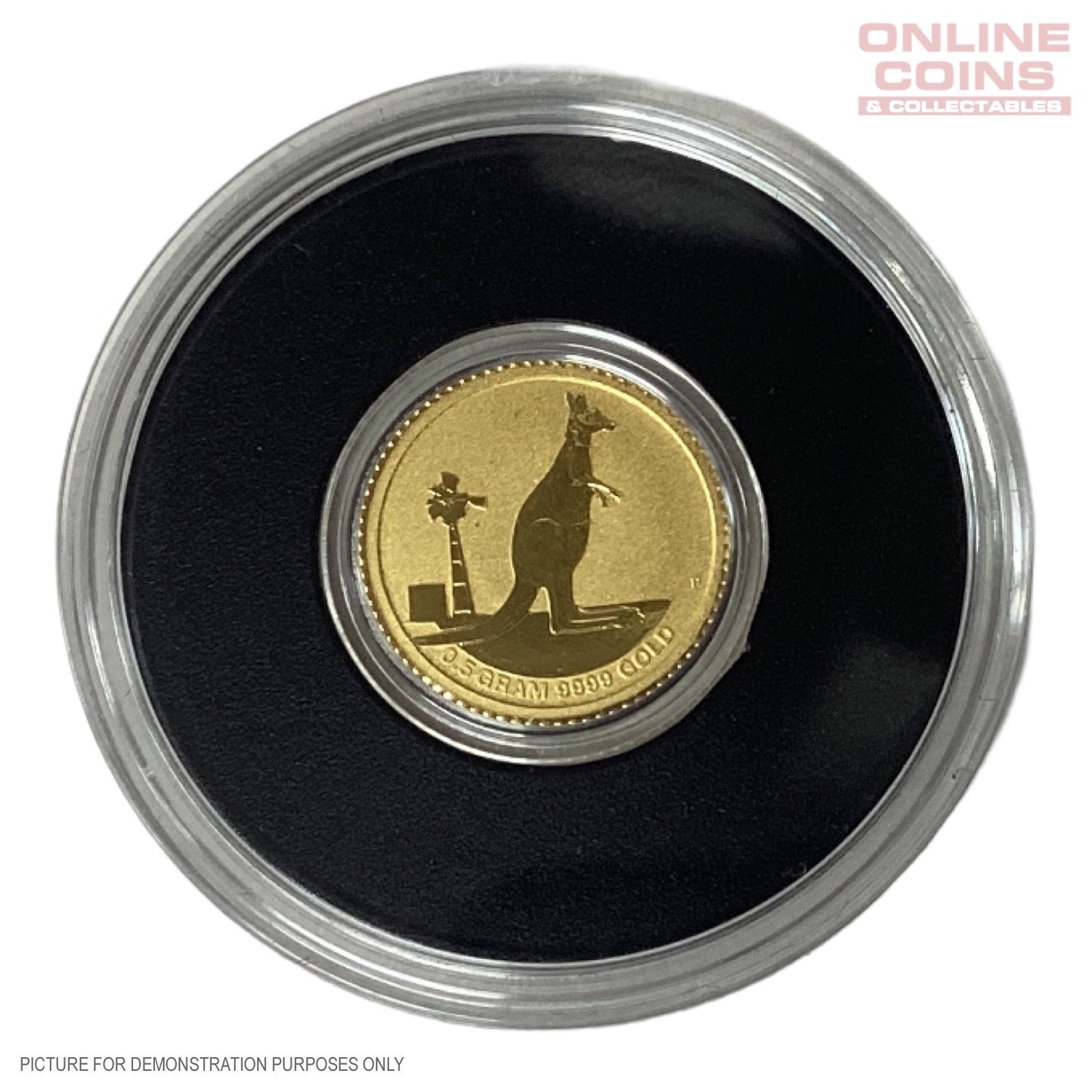 2012 $2 Australian Mini Kangaroo 0.5g Gold Coin In Nobile Case