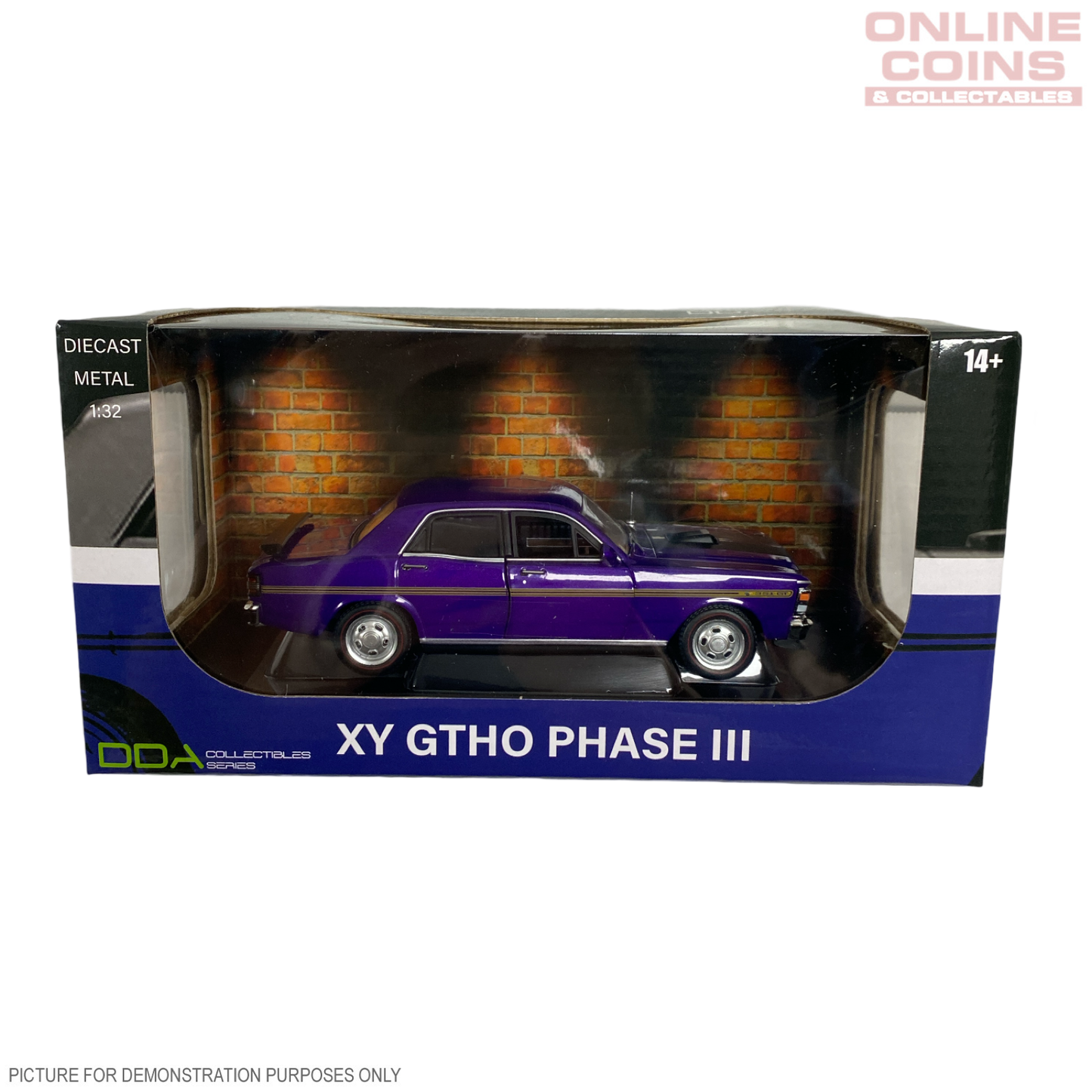 DDA Collectibles Series - 1:32 Purple with Gold Stripes FORD XY GTHO Phase III Falcon