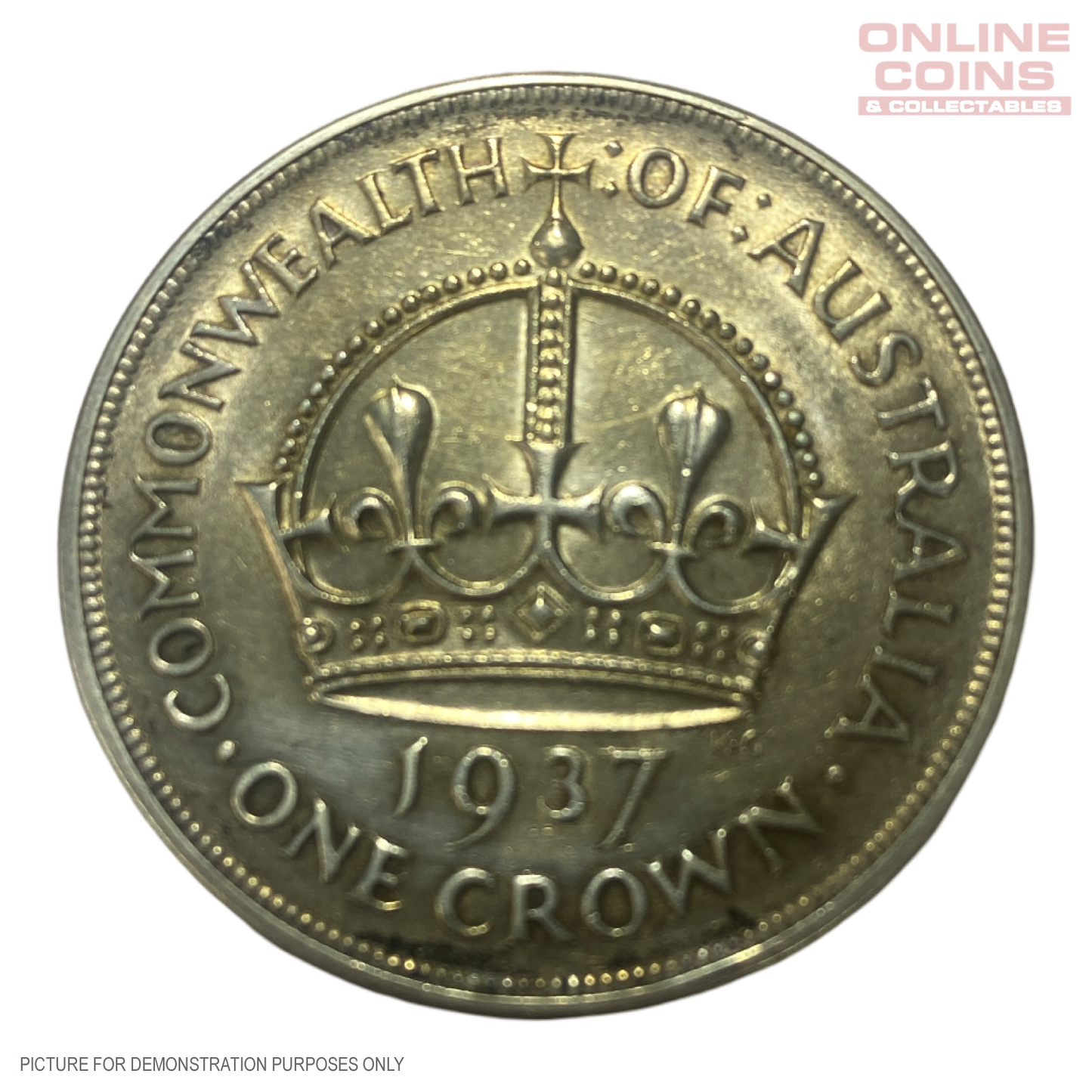 1937 Australian Crown - Almost Uncirculated