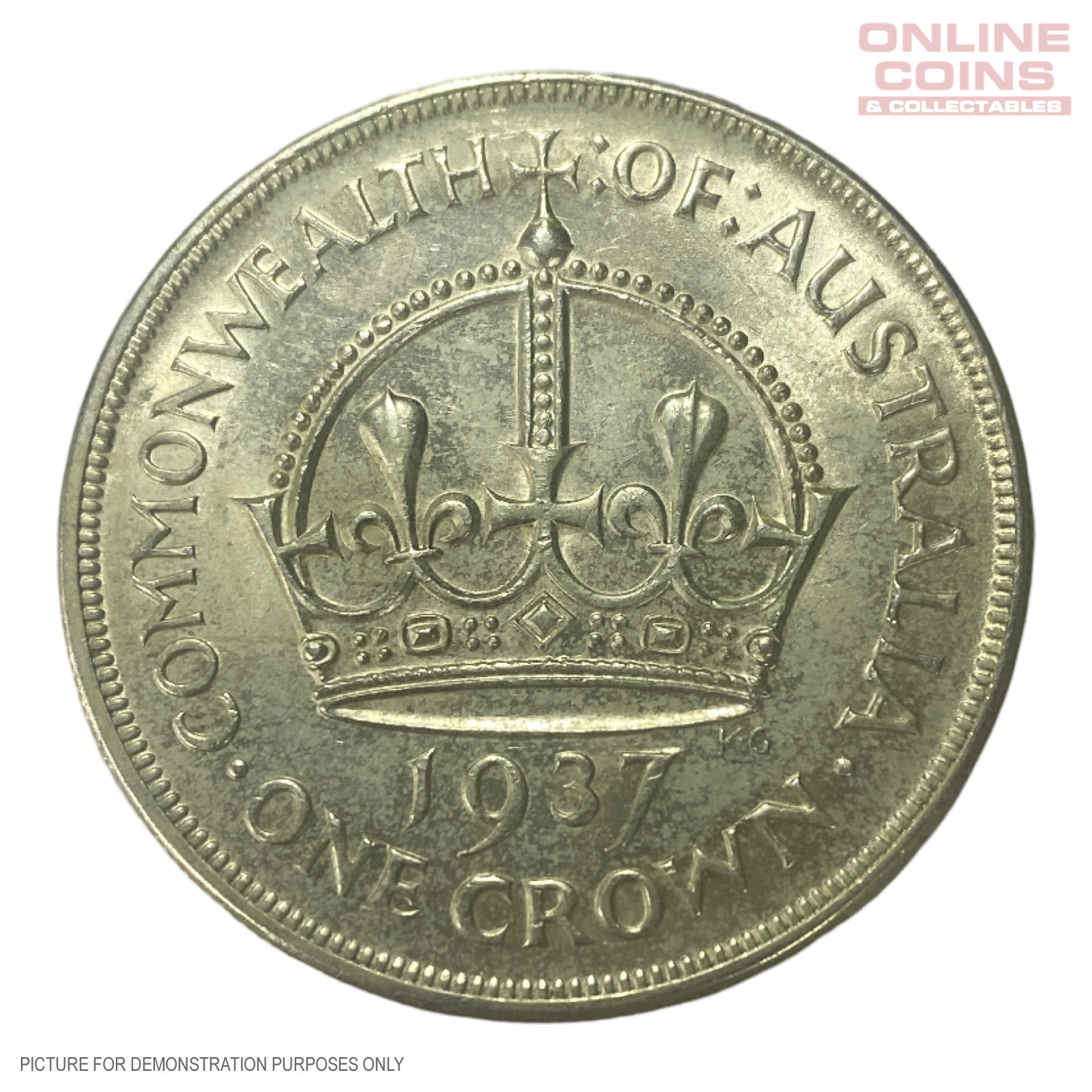 1937-1938 Australian Crown Pair EF - Presented in Volterra Timber Case