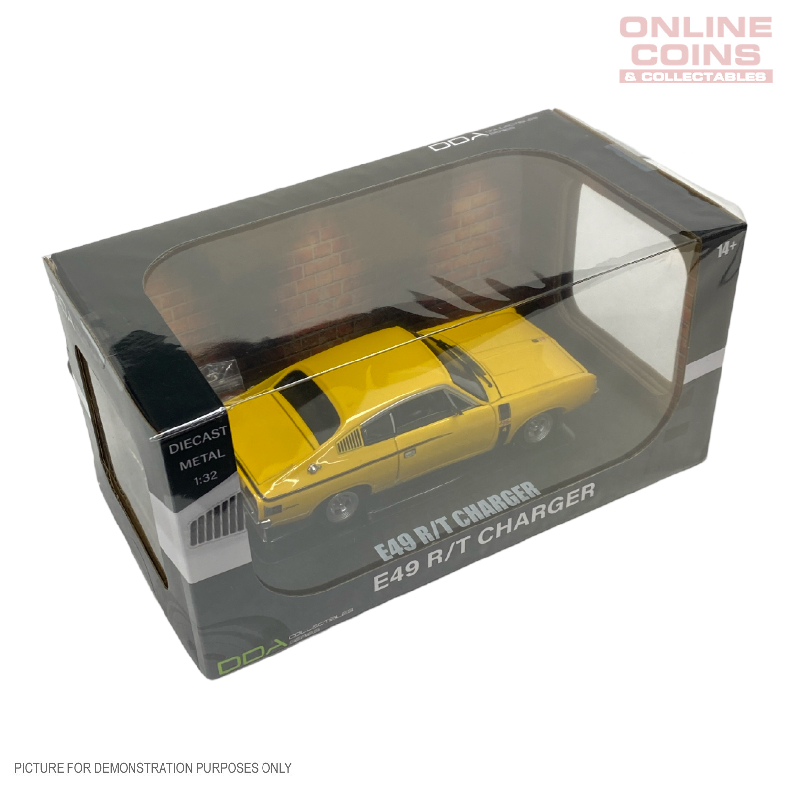 DDA Collectibles Series - 1-32 Yellow E49 Valiant Charger Fully Detailed Opening Doors & Bonnet