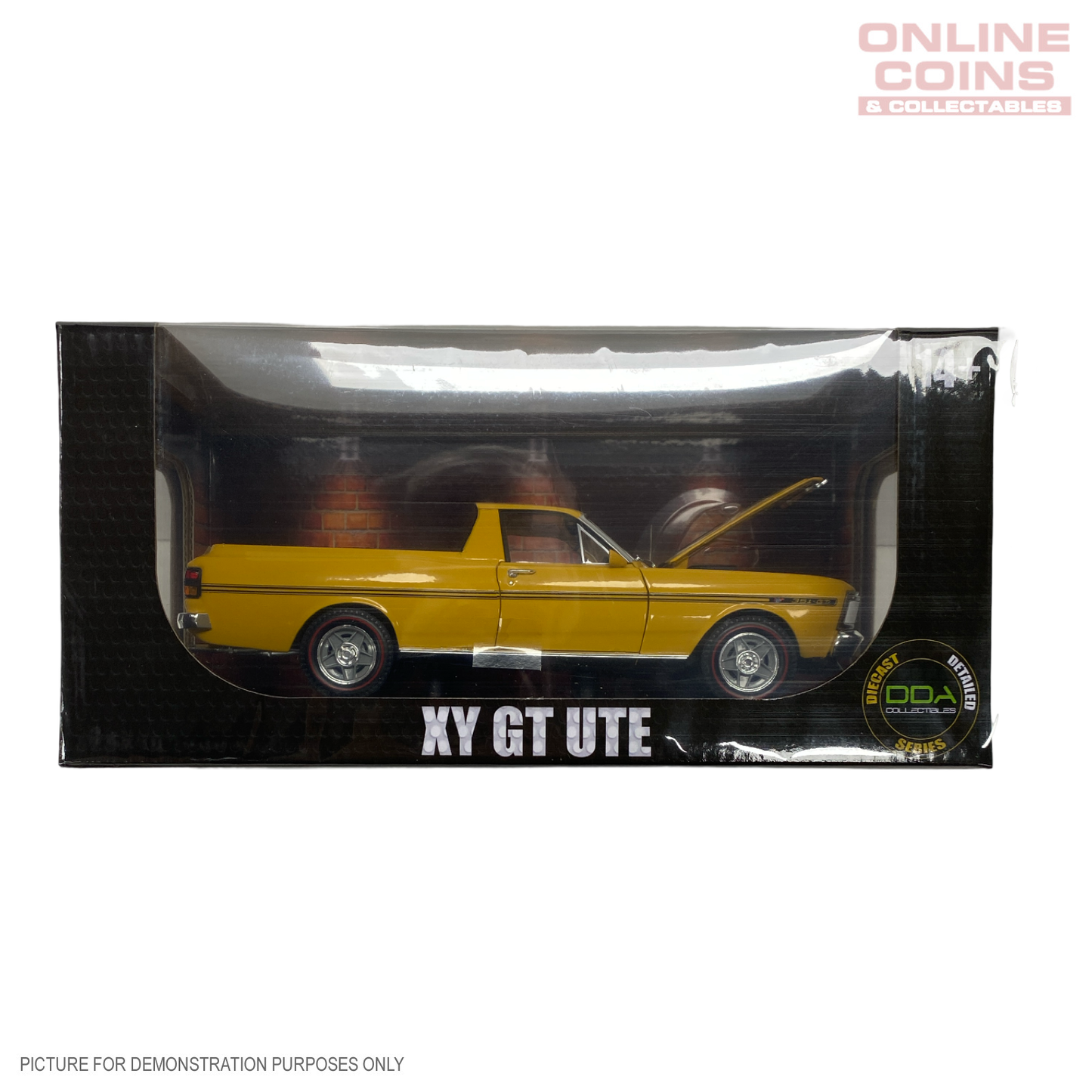 DDA 1-24 Yellow Ochre 1971 XY GTHO Ford Falcon Ute 351 T-Bar Auto Fully Detailed Opening Doors