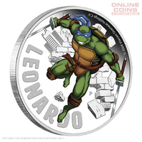 2024 Perth Mint 1oz Silver Proof Coloured Coin - Teenage Mutant Ninja Turtles - Leonardo