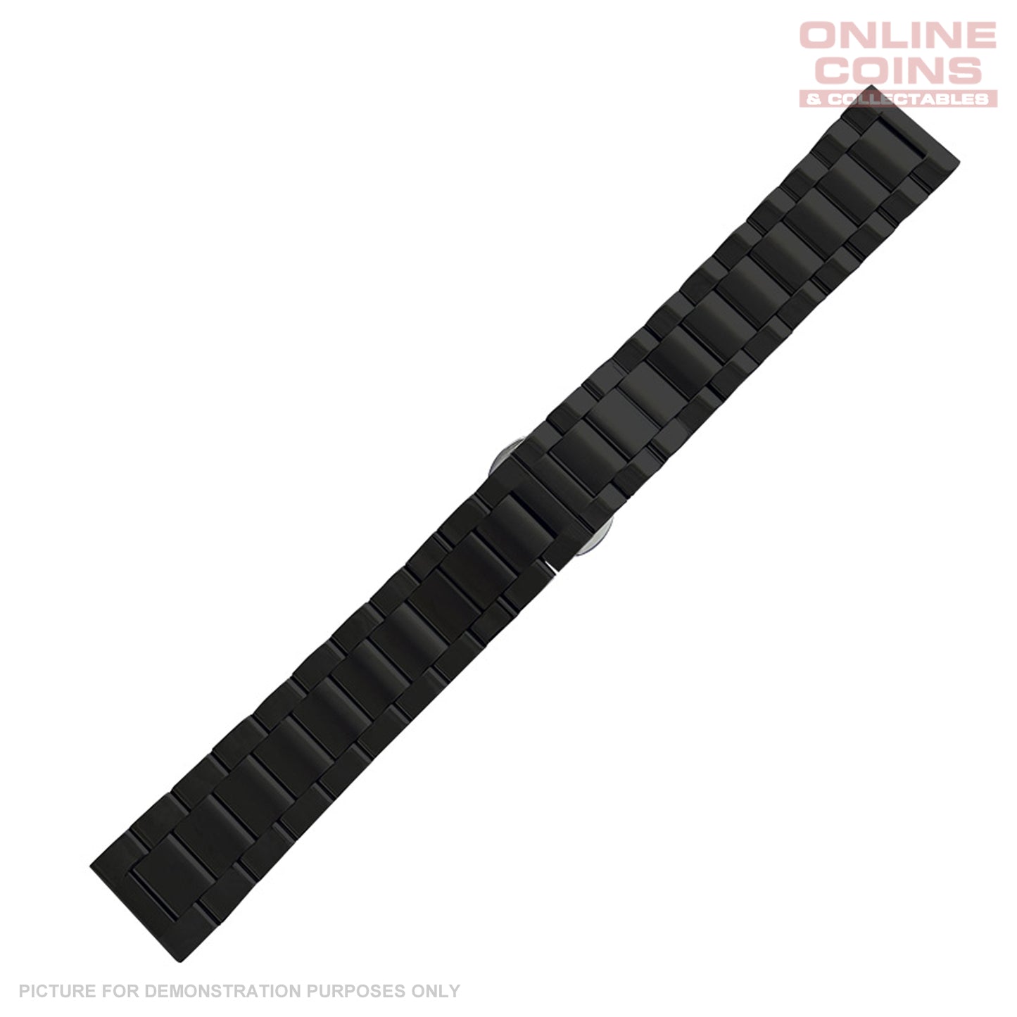 Universal 18mm Stainless Steel Watch Bracelet - Black