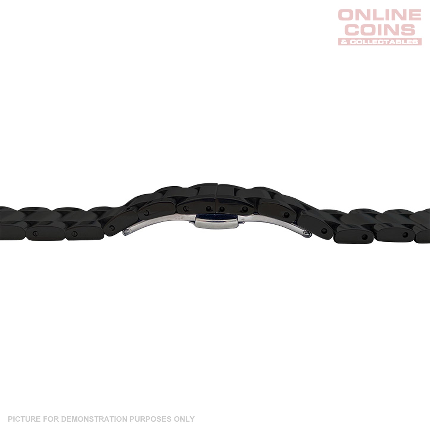 Universal 20mm Stainless Steel Watch Bracelet - Black