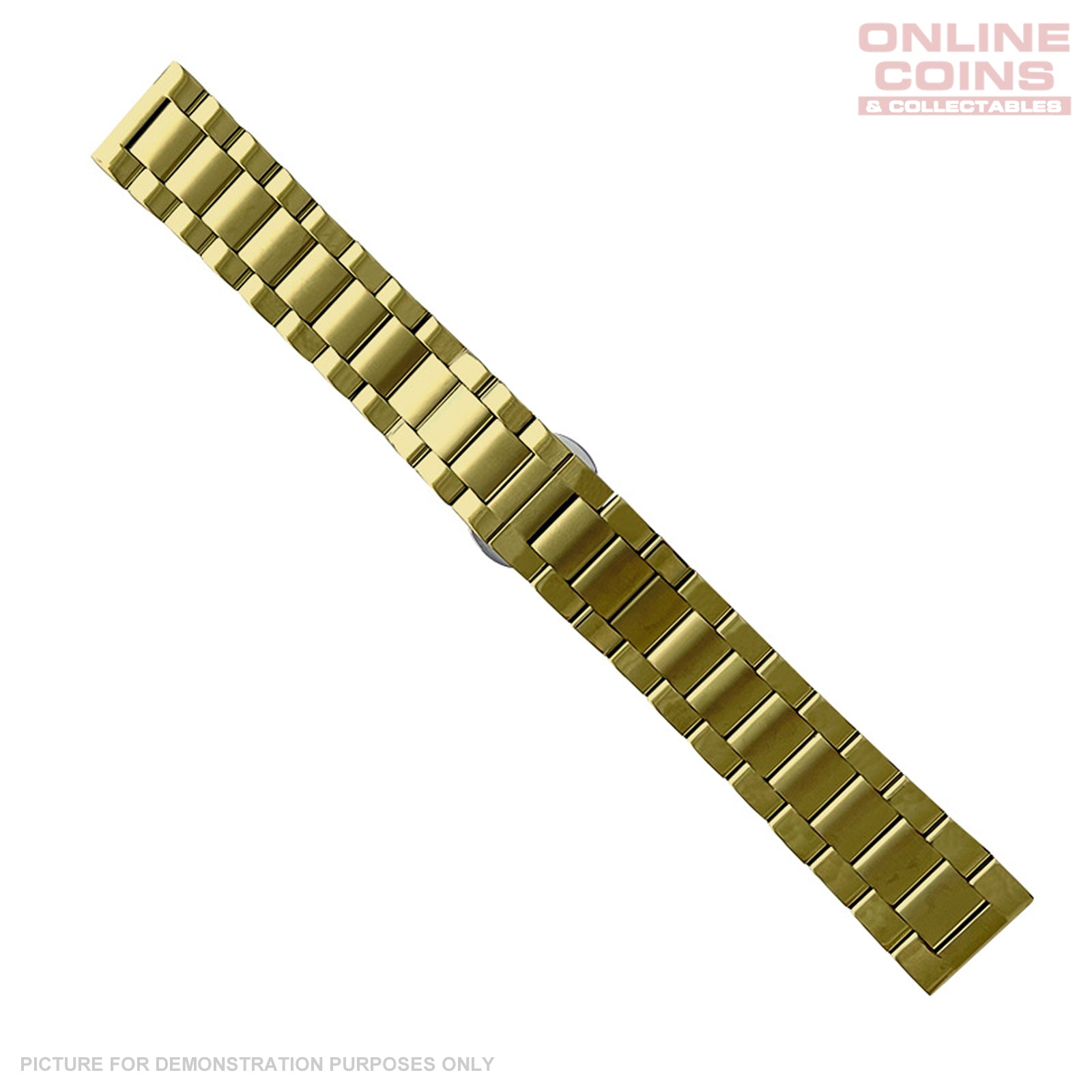 Universal 18mm Stainless Steel Watch Bracelet - Gold