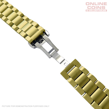 Universal 20mm Stainless Steel Watch Bracelet - Gold