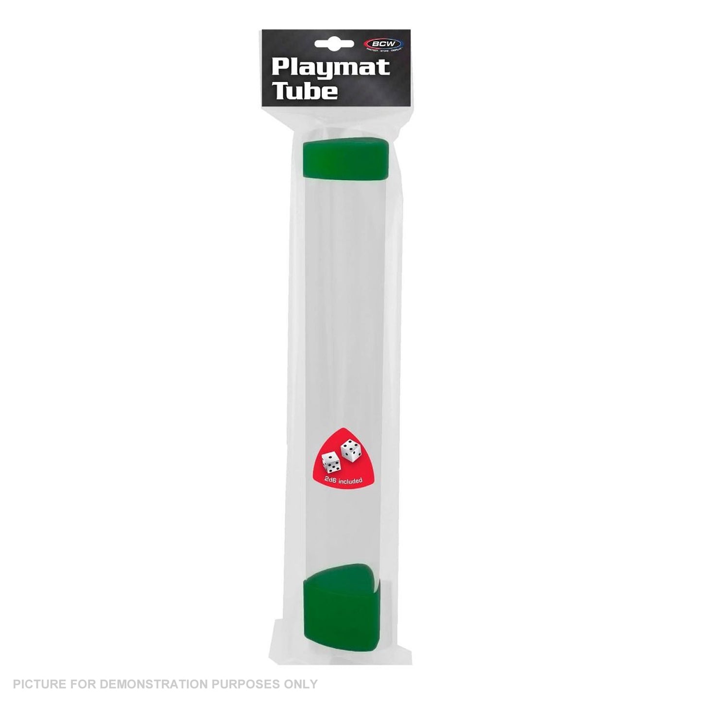 BCW Playmat Tube With Dice Cap - GREEN